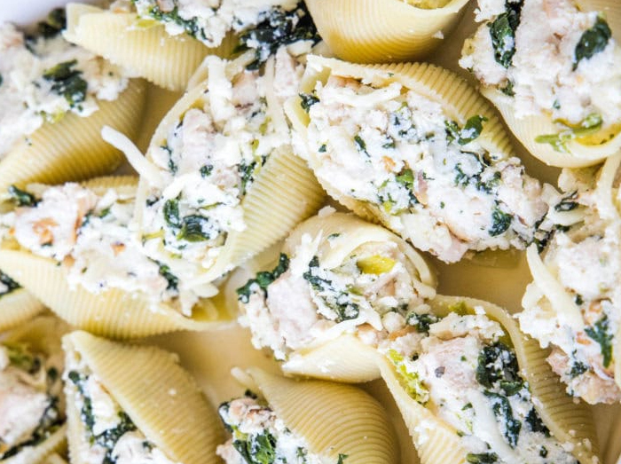 Chicken Alfredo Stuffed Shells