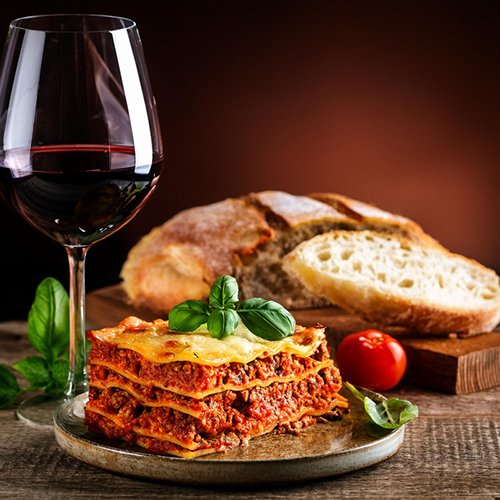 Red Wine Paired with Lasagna Red Wine Paired with Lasagna