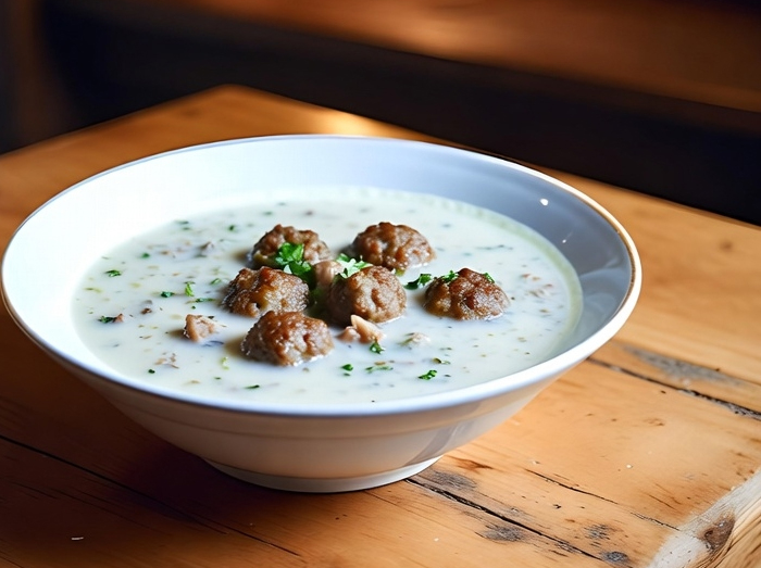 Yogurt & Meatball Soup
