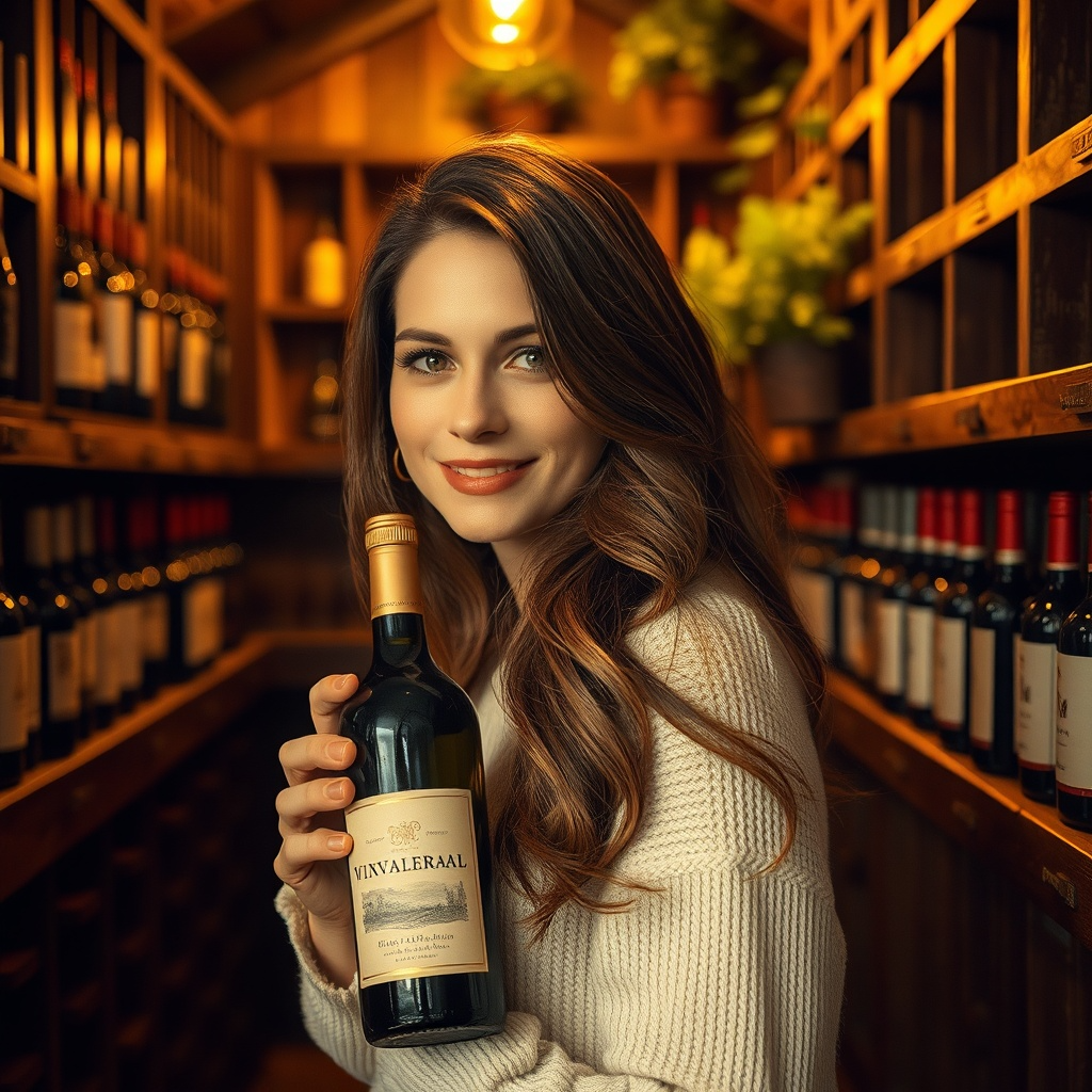 Woman in Wine Cellar Woman in Wine Cellar